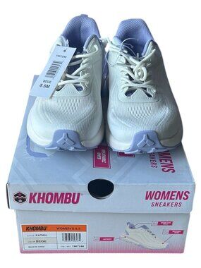 Khombu Women's Sneaker lightweight Memory Foam Beige Size 8.5